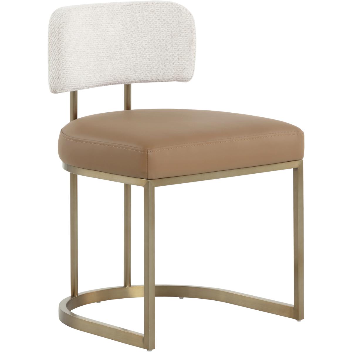 SUNPAN 112100 Larissa Napa Cognac / Rhea Light Barley Dining Chair